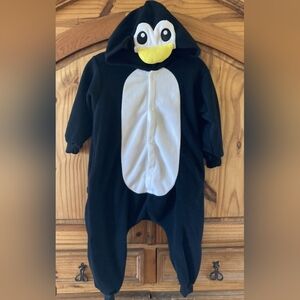 Charming Penguin Kids Bodysuit - Black and White